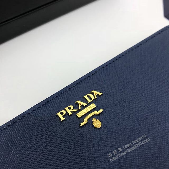 prada錢包 普拉達經典款大號單拉鏈錢包 1M1188 Prada黑色男士長錢包  pyd2419